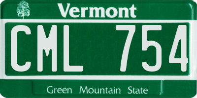 VT license plate CML754