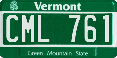 VT license plate CML761