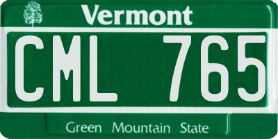 VT license plate CML765