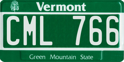 VT license plate CML766