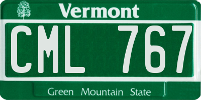 VT license plate CML767