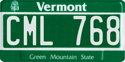 VT license plate CML768