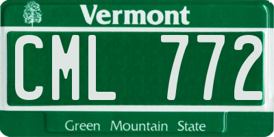 VT license plate CML772