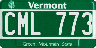 VT license plate CML773