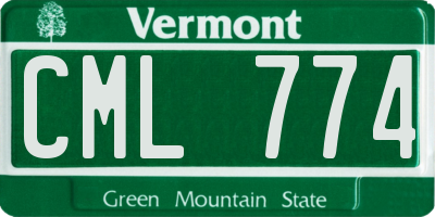 VT license plate CML774