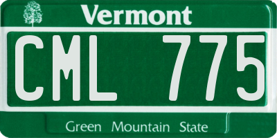 VT license plate CML775