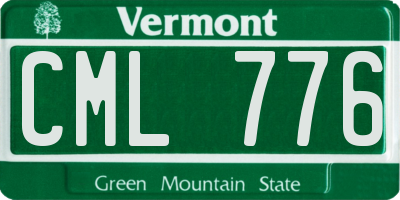 VT license plate CML776