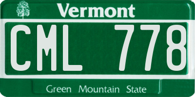 VT license plate CML778