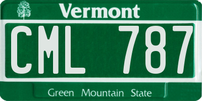 VT license plate CML787