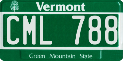 VT license plate CML788