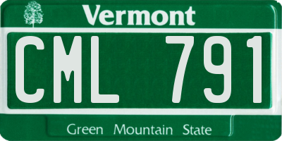 VT license plate CML791