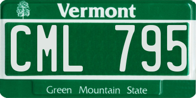 VT license plate CML795