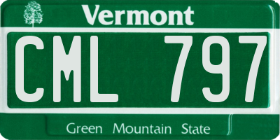 VT license plate CML797