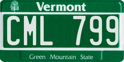 VT license plate CML799