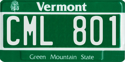 VT license plate CML801