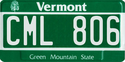 VT license plate CML806