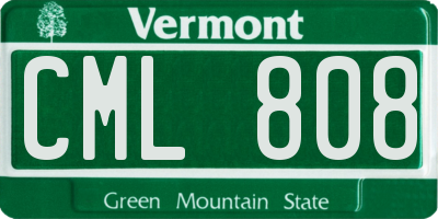 VT license plate CML808