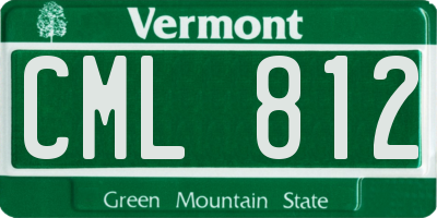 VT license plate CML812