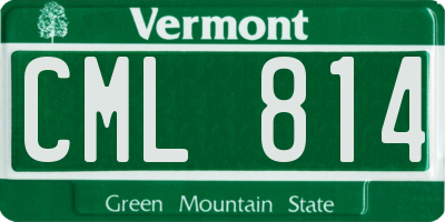 VT license plate CML814