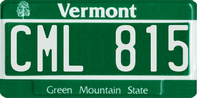 VT license plate CML815