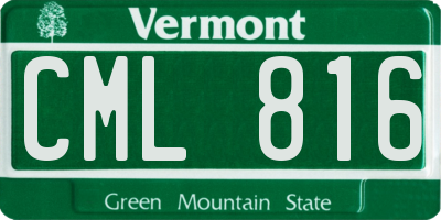 VT license plate CML816