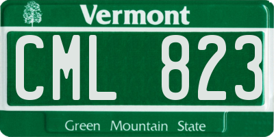 VT license plate CML823