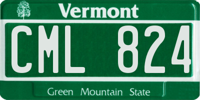 VT license plate CML824