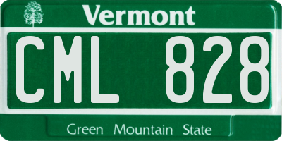 VT license plate CML828