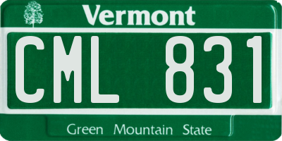 VT license plate CML831