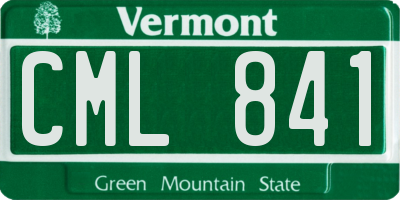 VT license plate CML841