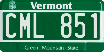 VT license plate CML851