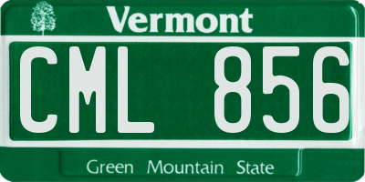 VT license plate CML856