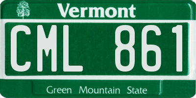 VT license plate CML861