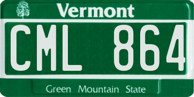 VT license plate CML864