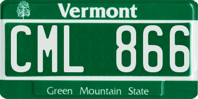 VT license plate CML866