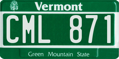VT license plate CML871