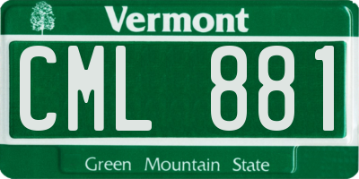 VT license plate CML881