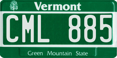 VT license plate CML885