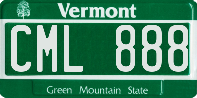 VT license plate CML888