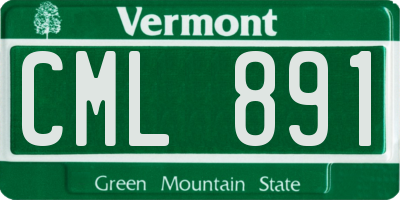 VT license plate CML891
