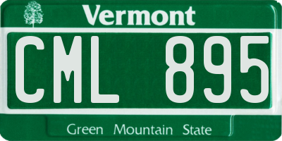 VT license plate CML895