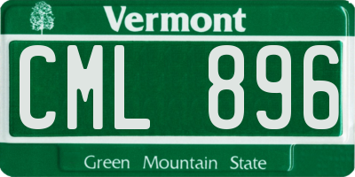 VT license plate CML896