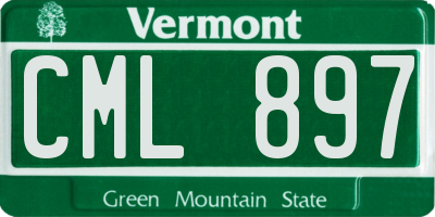 VT license plate CML897