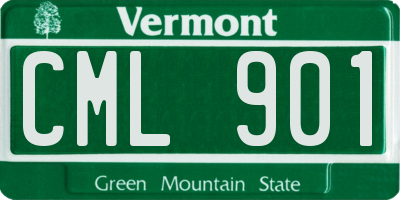 VT license plate CML901
