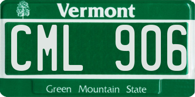 VT license plate CML906