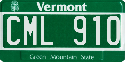 VT license plate CML910