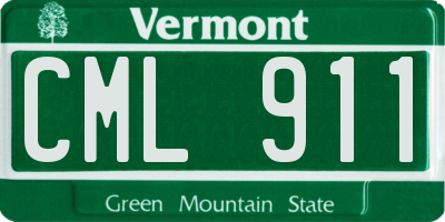 VT license plate CML911