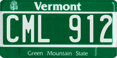 VT license plate CML912