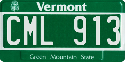 VT license plate CML913