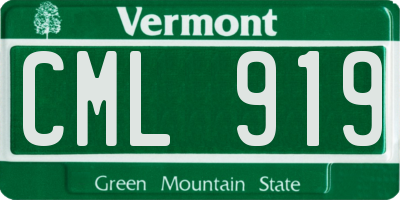 VT license plate CML919